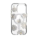 Speck Presidio Lux ClickLock & MagSafe - Case for iPhone 16 Pro (Sunshine Daisies / Clear / Gold)