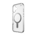 Speck Presidio Perfect-Clear ClickLock & MagSafe - Case for iPhone 16 (Clear / Chrome Finish / Serene Silver)