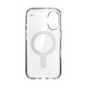 Speck Presidio Perfect-Clear ClickLock & MagSafe - Case for iPhone 16 (Clear / Chrome Finish / Serene Silver)