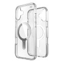 Speck Presidio Perfect-Clear ClickLock & MagSafe - Case for iPhone 16 Plus (Clear / Chrome Finish / Serene Silver)