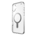 Speck Presidio Perfect-Clear ClickLock & MagSafe - Case for iPhone 16 Plus (Clear / Chrome Finish / Serene Silver)