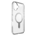 Speck Presidio Perfect-Clear Grip ClickLock & MagSafe - Case for iPhone 16 Plus (Clear / Chrome Finish / Serene Silver)