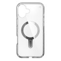 Speck Presidio Perfect-Clear Grip ClickLock & MagSafe - Case for iPhone 16 Plus (Clear / Chrome Finish / Serene Silver)