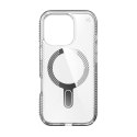 Speck Presidio Perfect-Clear Grip ClickLock & MagSafe - Case for iPhone 16 Pro (Clear / Chrome Finish / Serene Silver)