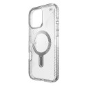 Speck Presidio Perfect-Clear Grip ClickLock & MagSafe - Case for iPhone 16 Pro Max (Clear / Chrome Finish / Serene Silver)