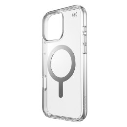 Speck Presidio Perfect-Clear MagSafe - Case for iPhone 16 Pro Max (Clear / Chrome Finish / Serene Silver)