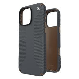 Speck Presidio2 Grip - Case for iPhone 16 Pro Max (Charcoal Grey / Cool Bronze / White)