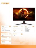 Monitor 27G2SPAE 27 cali IPS 165Hz HDMIx2 DP Głośniki