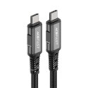 Kabel Acefast C1-09 USB-C / USB-C USB4 PD3.1 5A 1m - szaro-czarny