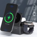 Ładowarka Choetech T632-F indukcyjna 15W 3w1 na iPhone / Apple Watch / AirPods - szara