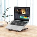 Podstawka pod laptopa 7w1 Choetech HUB-M48 PD USB-C SD TF USB-A HDMI 100W + kabel USB-C - szara