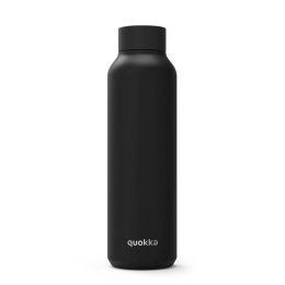 Quokka Solid - Stainless steel double wall vacuum insulated water bottle, portable thermos 630 ml (Jet Black)