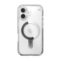 Speck Presidio Perfect-Clear ClickLock & MagSafe - Case for iPhone 16 (Clear / Chrome Finish / Serene Silver)