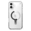 Speck Presidio Perfect-Clear ClickLock & MagSafe - Case for iPhone 16 Plus (Clear / Chrome Finish / Serene Silver)