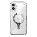 Speck Presidio Perfect-Clear Grip ClickLock & MagSafe - Case for iPhone 16 Plus (Clear / Chrome Finish / Serene Silver)