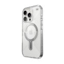 Speck Presidio Perfect-Clear Grip ClickLock & MagSafe - Case for iPhone 16 Pro (Clear / Chrome Finish / Serene Silver)