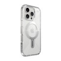 Speck Presidio Perfect-Clear Grip ClickLock & MagSafe - Case for iPhone 16 Pro (Clear / Chrome Finish / Serene Silver)