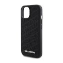 Karl Lagerfeld Quilted K Pattern - iPhone 15 Case (Black)