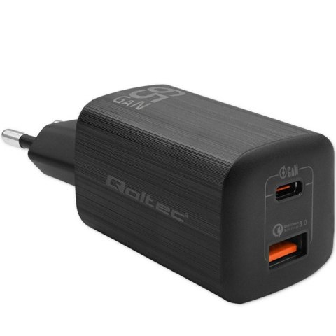 Wall Charger Qoltec 50766 Black