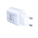 3mk Hyper Charger - USB-A QC 3.0 + USB-C PD 20W mains charger (White)