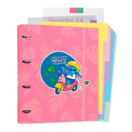 Disney Stitch - A4 Binder with Pages (4 rings, elastic band)