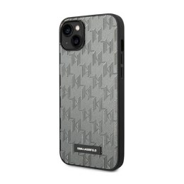 Karl Lagerfeld Saffiano Mono Metal Logo - Case for iPhone 14 (Gray)