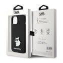 Karl Lagerfeld Silicone Choupette Metal Pin - iPhone 15 Case (Black)