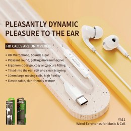 WEKOME YA11 - Wired HiFi Headphones with 3.5 mm Jack (White)