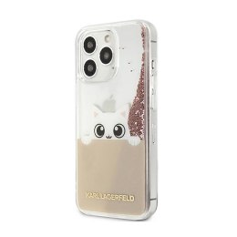 Karl Lagerfeld K-Peek A Boo - Case for iPhone 13 Pro Max (Glitter Pink Gold)