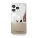 Karl Lagerfeld K-Peek A Boo - Case for iPhone 13 Pro Max (Glitter Pink Gold)