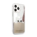 Karl Lagerfeld K-Peek A Boo - Case for iPhone 13 Pro Max (Glitter Pink Gold)