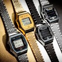 CASIO NEW VINTAGE SILVER -BLUETOOTH® SMARTPHONE LINK w. built-in accelerometer senses body movements + steps counter