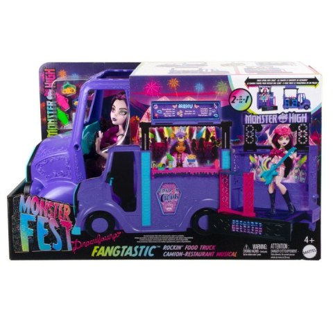 Zestaw z lalką Monster High Koncertowy Food Truck Draculaura