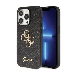 Guess Glitter Script Big 4G - iPhone 14 Pro Case (Black)