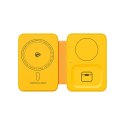 WEKOME WP-U172 - 3-in-1 Wireless Charger with MagSafe for iPhone, Apple Watch, and AirPods + Mirror (Yellow)