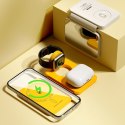 WEKOME WP-U172 - 3-in-1 Wireless Charger with MagSafe for iPhone, Apple Watch, and AirPods + Mirror (Yellow)