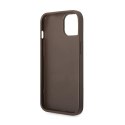 Guess 4G Metal Gold Logo - Case for iPhone 15 / 14 / 13 (Brown)