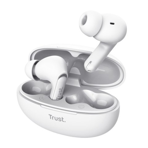 Trust Yavi - Wireless In-Ear Bluetooth TWS Earbuds with Charging Case & ENC (White)