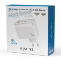 Wall Charger Aisens GAN ASCH-100W3P008-W White 100 W