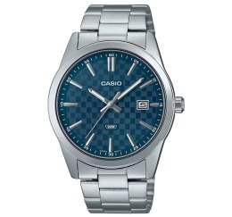 CASIO DATE CARBON LOOK DIAL - Petrol Blue