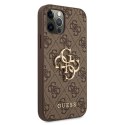 Guess 4G Big Metal Logo - Case for iPhone 12 / iPhone 12 Pro (Brown)