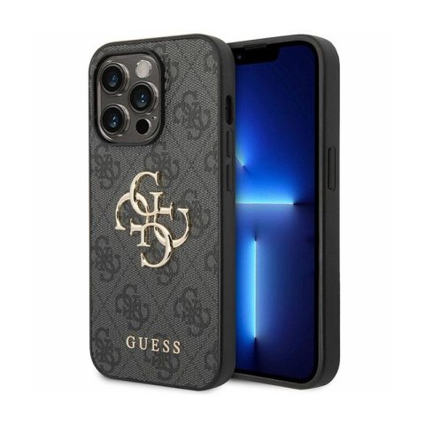 Guess 4G Big Metal Logo - Case for iPhone 15 Pro Max (Grey)