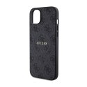 Guess 4G Collection Leather Metal Logo MagSafe - Case iPhone 15/14/13 (Black)