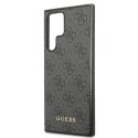 Guess 4G Metal Gold Logo - Case for Samsung Galaxy S22 Ultra (Grey)