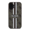 Guess 4G Printed Stripes MagSafe - Case iPhone 16 (brown)