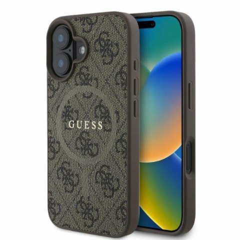 Guess 4G Ring Classic Logo MagSafe - Case iPhone 16 (brown)