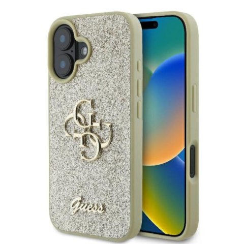 Guess Fixed Glitter Big 4G - Case iPhone 16 Plus (gold)