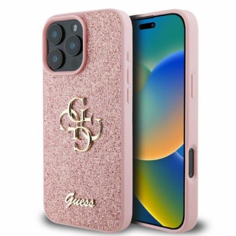 Guess Fixed Glitter Big 4G - Case iPhone 16 Pro Max (pink)