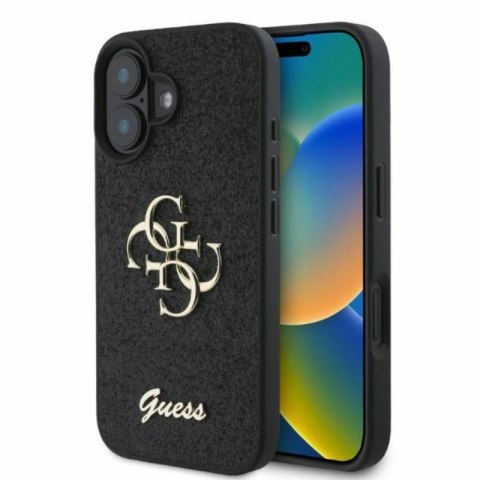 Guess Fixed Glitter Big 4G - Case iPhone 16 (black)