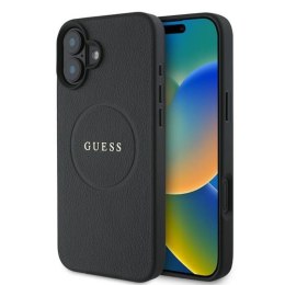 Guess Grained Ring MagSafe - Case iPhone 16 Plus (black)